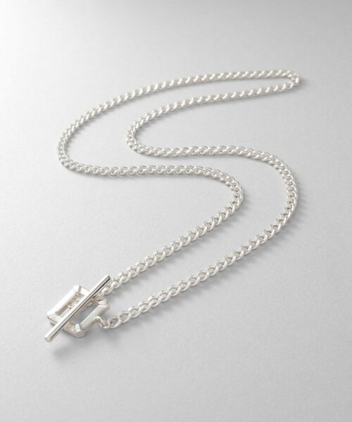 COCOSHNIK ONKITSCH / ココシュニックオンキッチュ ネックレス・ペンダント・チョーカー | シルバー カーブチェーン スクエアマンテルネックレス | 詳細1