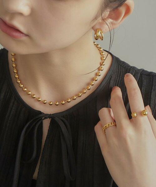 COCOSHNIK ONKITSCH / ココシュニックオンキッチュ ネックレス・ペンダント・チョーカー | シルバー デザインチェーン ボールネックレスL GP | 詳細15