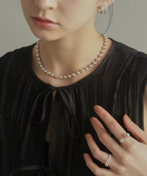 COCOSHNIK ONKITSCH / ココシュニックオンキッチュ ネックレス・ペンダント・チョーカー | シルバー デザインチェーン ボールネックレスL | 詳細11