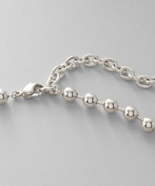 COCOSHNIK ONKITSCH / ココシュニックオンキッチュ ネックレス・ペンダント・チョーカー | シルバー デザインチェーン ボールネックレスL | 詳細4