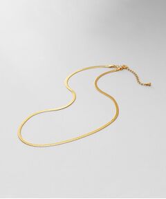 COCOSHNIK ONKITSCH / ココシュニックオンキッチュ ネックレス・ペンダント・チョーカー | シルバー デザインチェーン フラットスネークネックレスM GP