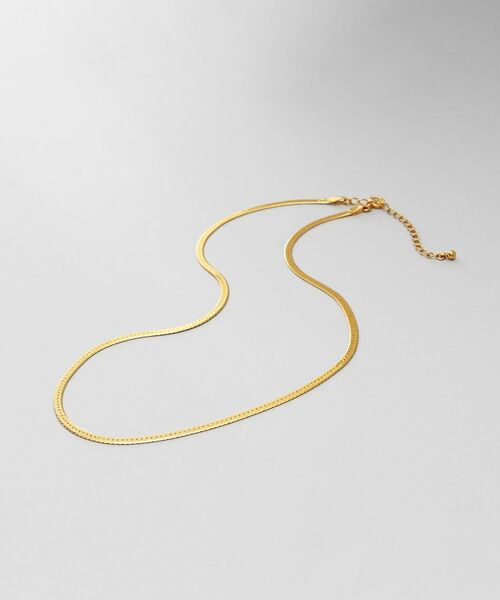 COCOSHNIK ONKITSCH / ココシュニックオンキッチュ ネックレス・ペンダント・チョーカー | シルバー デザインチェーン フラットスネークネックレスM GP | 詳細1