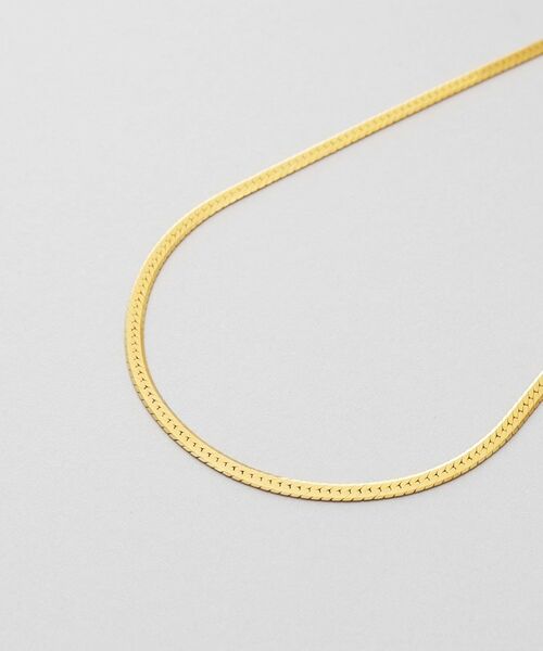 COCOSHNIK ONKITSCH / ココシュニックオンキッチュ ネックレス・ペンダント・チョーカー | シルバー デザインチェーン フラットスネークネックレスM GP | 詳細2