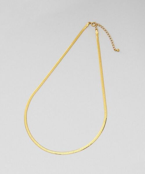 COCOSHNIK ONKITSCH / ココシュニックオンキッチュ ネックレス・ペンダント・チョーカー | シルバー デザインチェーン フラットスネークネックレスM GP | 詳細4