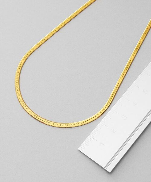 COCOSHNIK ONKITSCH / ココシュニックオンキッチュ ネックレス・ペンダント・チョーカー | シルバー デザインチェーン フラットスネークネックレスM GP | 詳細5