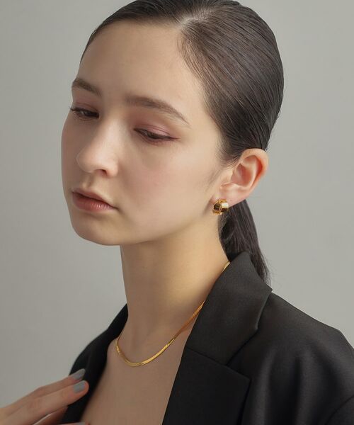 COCOSHNIK ONKITSCH / ココシュニックオンキッチュ ネックレス・ペンダント・チョーカー | シルバー デザインチェーン フラットスネークネックレスM GP | 詳細9