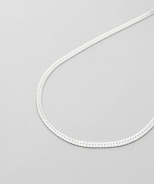 COCOSHNIK ONKITSCH / ココシュニックオンキッチュ ネックレス・ペンダント・チョーカー | シルバー デザインチェーン フラットスネークネックレスM | 詳細2