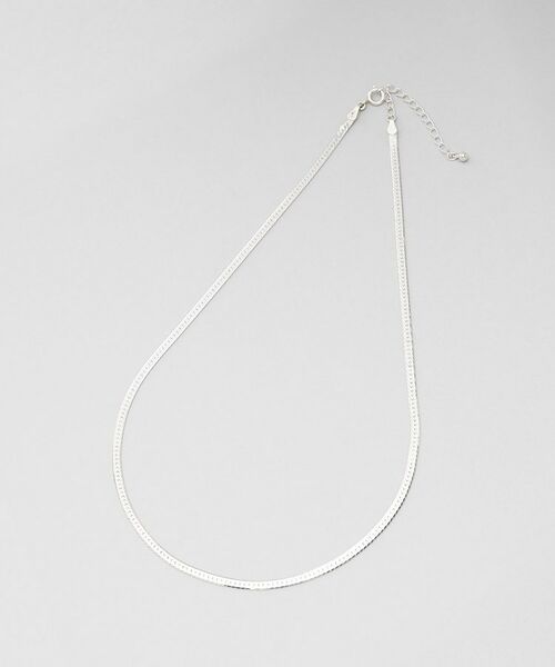 COCOSHNIK ONKITSCH / ココシュニックオンキッチュ ネックレス・ペンダント・チョーカー | シルバー デザインチェーン フラットスネークネックレスM | 詳細4