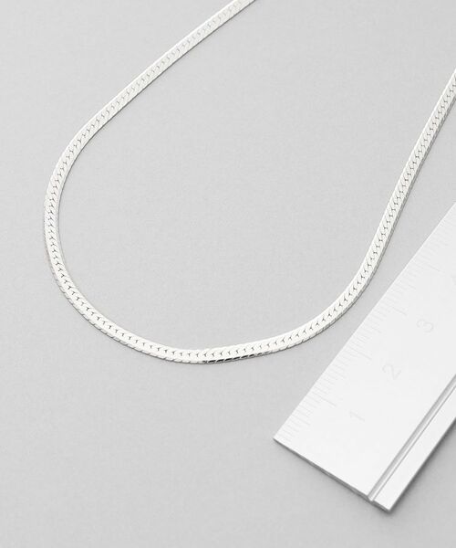 COCOSHNIK ONKITSCH / ココシュニックオンキッチュ ネックレス・ペンダント・チョーカー | シルバー デザインチェーン フラットスネークネックレスM | 詳細5