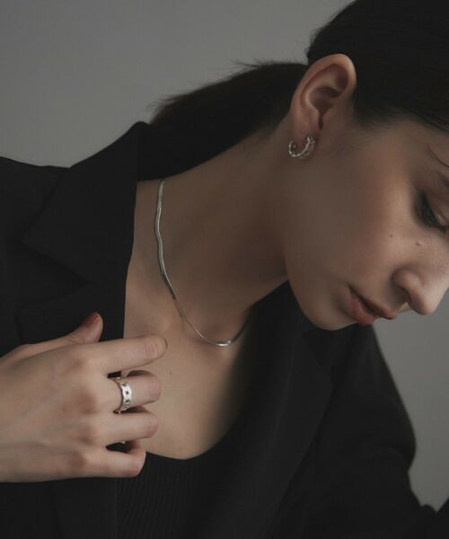 COCOSHNIK ONKITSCH / ココシュニックオンキッチュ ネックレス・ペンダント・チョーカー | シルバー デザインチェーン フラットスネークネックレスM | 詳細7