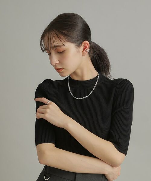 COCOSHNIK ONKITSCH / ココシュニックオンキッチュ ネックレス・ペンダント・チョーカー | シルバー デザインチェーン ロングカーブネックレス | 詳細8