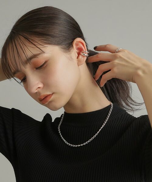 COCOSHNIK ONKITSCH / ココシュニックオンキッチュ ネックレス・ペンダント・チョーカー | シルバー デザインチェーン ロングカーブネックレス | 詳細9