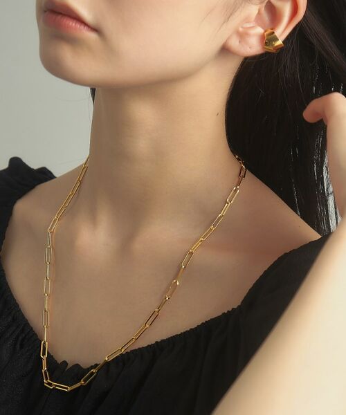 COCOSHNIK ONKITSCH / ココシュニックオンキッチュ ネックレス・ペンダント・チョーカー | シルバー デザインチェーン フラットケーブルネックレス（55cm） GP | 詳細11