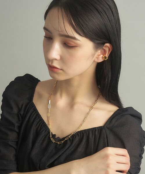 COCOSHNIK ONKITSCH / ココシュニックオンキッチュ ネックレス・ペンダント・チョーカー | シルバー デザインチェーン フラットケーブルネックレス（55cm） GP | 詳細9