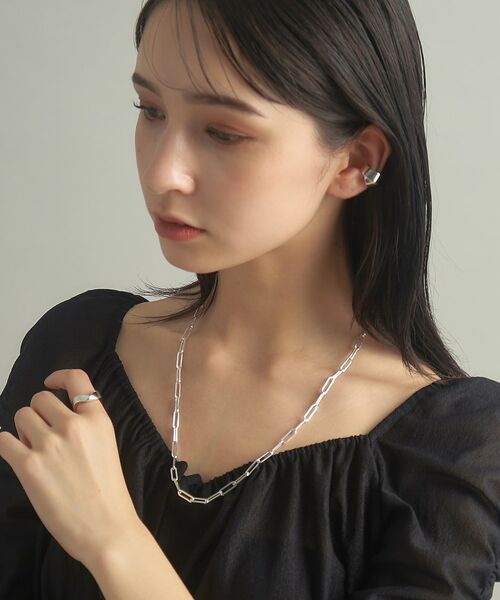 COCOSHNIK ONKITSCH / ココシュニックオンキッチュ ネックレス・ペンダント・チョーカー | シルバー デザインチェーン フラットケーブルネックレス（55cm） | 詳細9