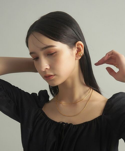 COCOSHNIK ONKITSCH / ココシュニックオンキッチュ ネックレス・ペンダント・チョーカー | シルバー ホロウフレキシブルチェーンチョーカー オーバルリンク GP | 詳細8