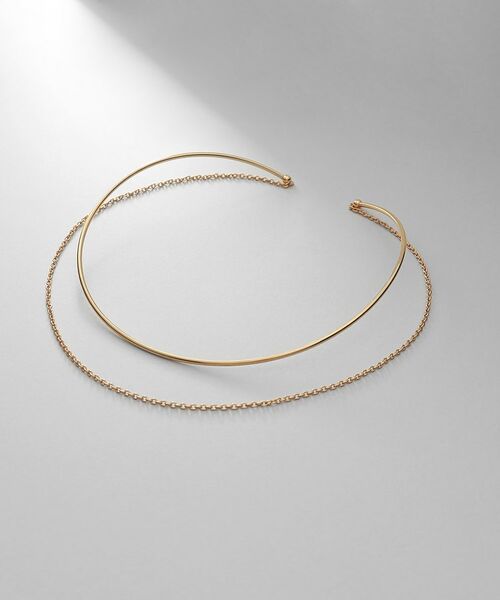 COCOSHNIK ONKITSCH / ココシュニックオンキッチュ ネックレス・ペンダント・チョーカー | シルバー ホロウフレキシブルチェーンチョーカー オーバルリンク GP（ゴールド(600)）