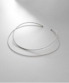 COCOSHNIK ONKITSCH / ココシュニックオンキッチュ ネックレス・ペンダント・チョーカー | シルバー ホロウフレキシブルチェーンチョーカー オーバルリンク