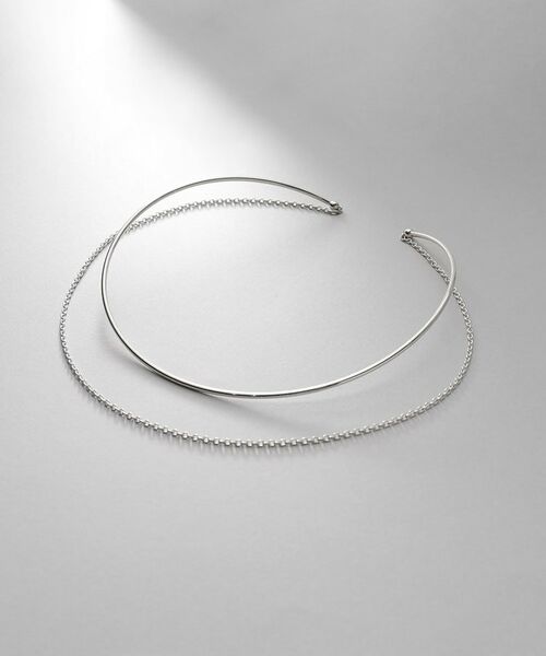 COCOSHNIK ONKITSCH / ココシュニックオンキッチュ ネックレス・ペンダント・チョーカー | シルバー ホロウフレキシブルチェーンチョーカー オーバルリンク | 詳細1