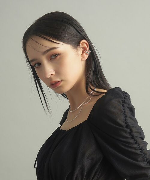 COCOSHNIK ONKITSCH / ココシュニックオンキッチュ ネックレス・ペンダント・チョーカー | シルバー ホロウフレキシブルチェーンチョーカー オーバルリンク | 詳細12