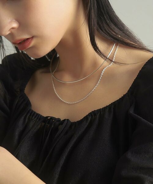 COCOSHNIK ONKITSCH / ココシュニックオンキッチュ ネックレス・ペンダント・チョーカー | シルバー ホロウフレキシブルチェーンチョーカー オーバルリンク | 詳細13