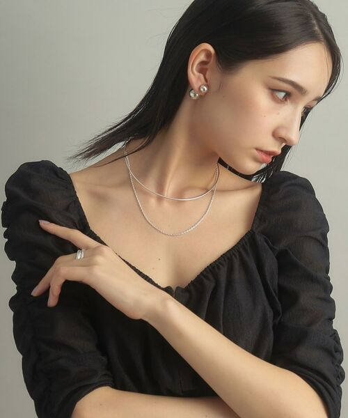 COCOSHNIK ONKITSCH / ココシュニックオンキッチュ ネックレス・ペンダント・チョーカー | シルバー ホロウフレキシブルチェーンチョーカー オーバルリンク | 詳細6