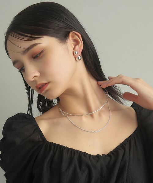 COCOSHNIK ONKITSCH / ココシュニックオンキッチュ ネックレス・ペンダント・チョーカー | シルバー ホロウフレキシブルチェーンチョーカー オーバルリンク | 詳細7