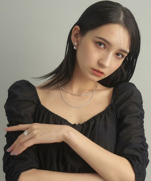 COCOSHNIK ONKITSCH / ココシュニックオンキッチュ ネックレス・ペンダント・チョーカー | シルバー ホロウフレキシブルチェーンチョーカー オーバルリンク | 詳細8