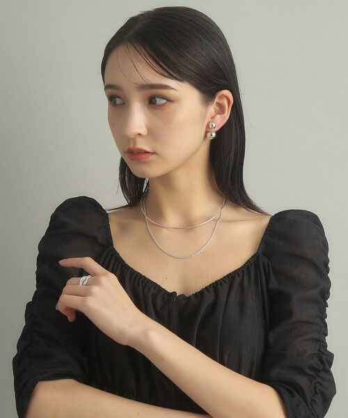 COCOSHNIK ONKITSCH / ココシュニックオンキッチュ ネックレス・ペンダント・チョーカー | シルバー ホロウフレキシブルチェーンチョーカー オーバルリンク | 詳細9