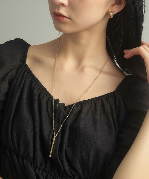 COCOSHNIK ONKITSCH / ココシュニックオンキッチュ ネックレス・ペンダント・チョーカー | シルバー スロープカットバーネックレス GP | 詳細10