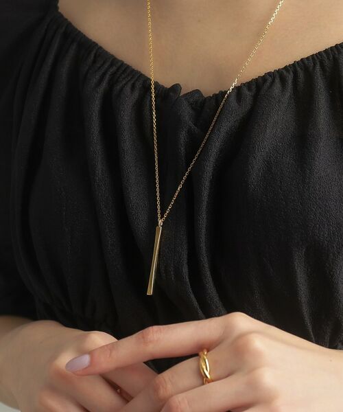 COCOSHNIK ONKITSCH / ココシュニックオンキッチュ ネックレス・ペンダント・チョーカー | シルバー スロープカットバーネックレス GP | 詳細11