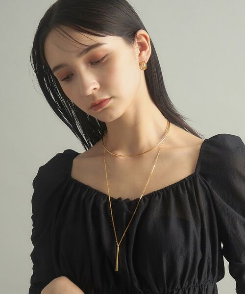 COCOSHNIK ONKITSCH / ココシュニックオンキッチュ ネックレス・ペンダント・チョーカー | シルバー スロープカットバーネックレス GP | 詳細12