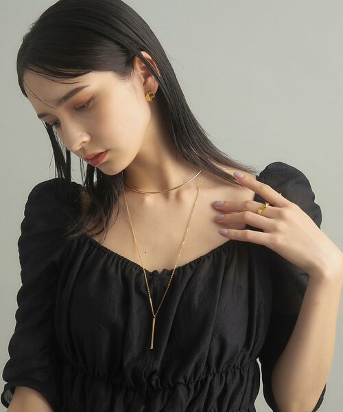 COCOSHNIK ONKITSCH / ココシュニックオンキッチュ ネックレス・ペンダント・チョーカー | シルバー スロープカットバーネックレス GP | 詳細13