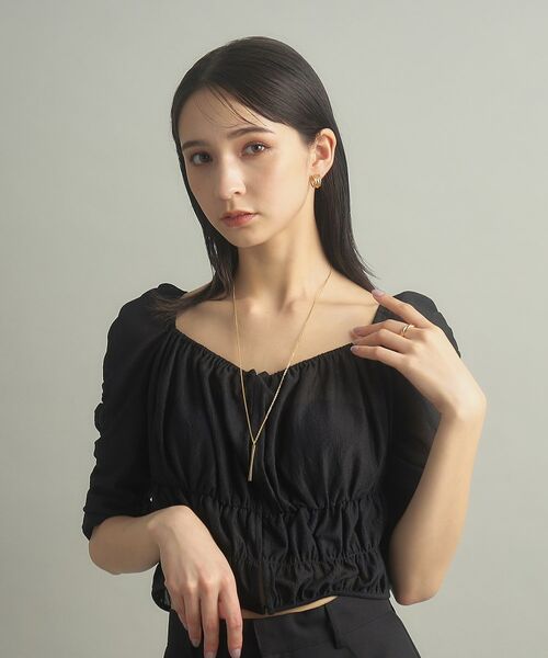 COCOSHNIK ONKITSCH / ココシュニックオンキッチュ ネックレス・ペンダント・チョーカー | シルバー スロープカットバーネックレス GP | 詳細8