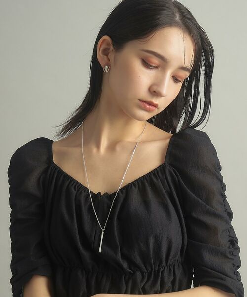 COCOSHNIK ONKITSCH / ココシュニックオンキッチュ ネックレス・ペンダント・チョーカー | シルバー スロープカットバーネックレス | 詳細10