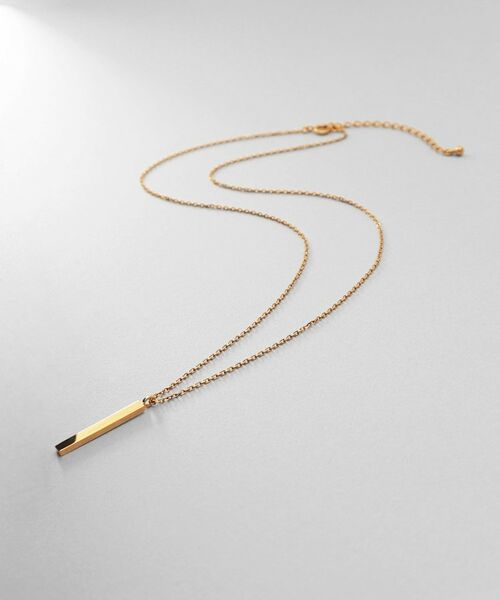 COCOSHNIK ONKITSCH / ココシュニックオンキッチュ ネックレス・ペンダント・チョーカー | シルバー スクエアバーネックレス GP（ゴールド(600)）