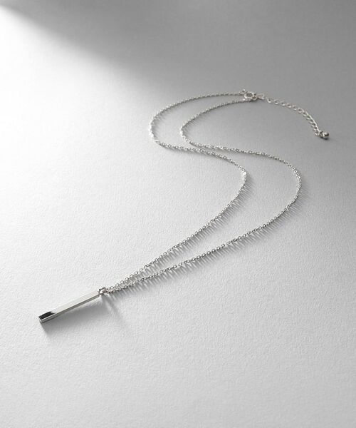 COCOSHNIK ONKITSCH / ココシュニックオンキッチュ ネックレス・ペンダント・チョーカー | シルバー スクエアバーネックレス | 詳細1