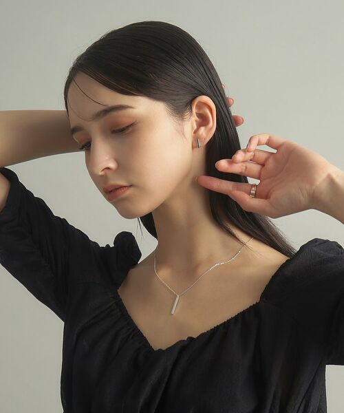 COCOSHNIK ONKITSCH / ココシュニックオンキッチュ ネックレス・ペンダント・チョーカー | シルバー スクエアバーネックレス | 詳細8