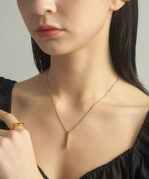 COCOSHNIK ONKITSCH / ココシュニックオンキッチュ ネックレス・ペンダント・チョーカー | シルバー ダブルチェーンスクエアバーネックレス GP | 詳細10