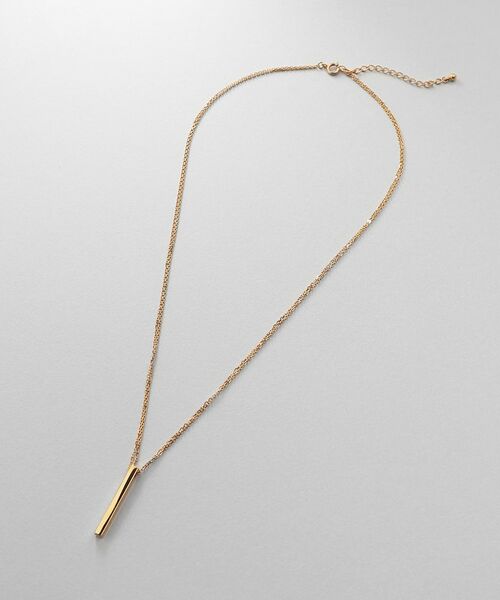 COCOSHNIK ONKITSCH / ココシュニックオンキッチュ ネックレス・ペンダント・チョーカー | シルバー ダブルチェーンスクエアバーネックレス GP | 詳細4