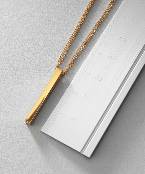 COCOSHNIK ONKITSCH / ココシュニックオンキッチュ ネックレス・ペンダント・チョーカー | シルバー ダブルチェーンスクエアバーネックレス GP | 詳細5