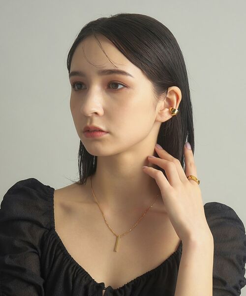 COCOSHNIK ONKITSCH / ココシュニックオンキッチュ ネックレス・ペンダント・チョーカー | シルバー ダブルチェーンスクエアバーネックレス GP | 詳細8