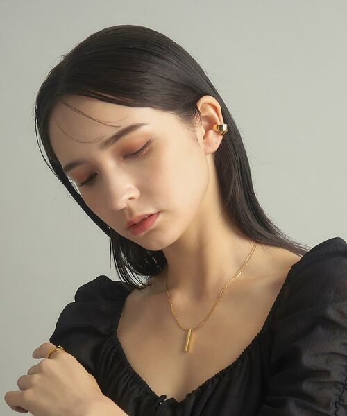 COCOSHNIK ONKITSCH / ココシュニックオンキッチュ ネックレス・ペンダント・チョーカー | シルバー ダブルチェーンスクエアバーネックレス GP | 詳細9