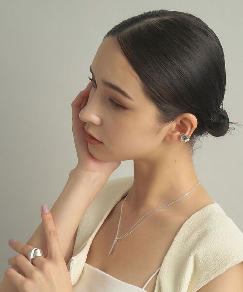 COCOSHNIK ONKITSCH / ココシュニックオンキッチュ ネックレス・ペンダント・チョーカー | シルバー ダブルチェーンスクエアバーネックレス | 詳細11