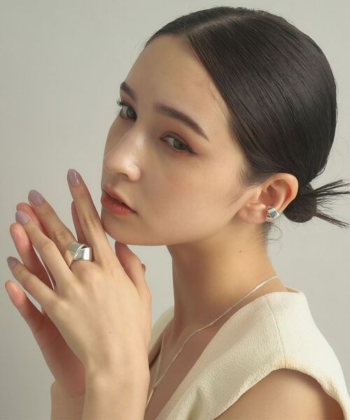 COCOSHNIK ONKITSCH / ココシュニックオンキッチュ ネックレス・ペンダント・チョーカー | シルバー ダブルチェーンスクエアバーネックレス | 詳細13