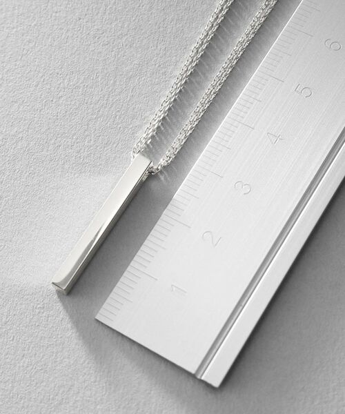 COCOSHNIK ONKITSCH / ココシュニックオンキッチュ ネックレス・ペンダント・チョーカー | シルバー ダブルチェーンスクエアバーネックレス | 詳細5