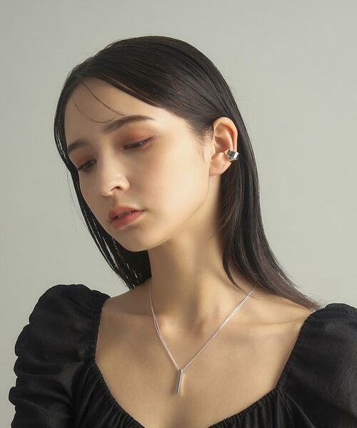 COCOSHNIK ONKITSCH / ココシュニックオンキッチュ ネックレス・ペンダント・チョーカー | シルバー ダブルチェーンスクエアバーネックレス | 詳細9