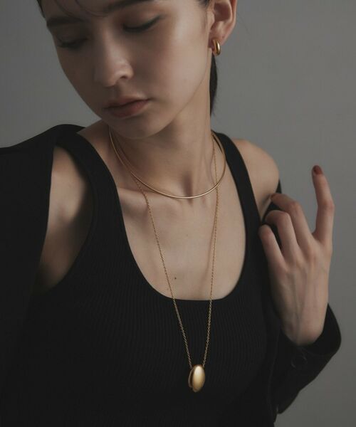 COCOSHNIK ONKITSCH / ココシュニックオンキッチュ ネックレス・ペンダント・チョーカー | シルバー ホロウオーバルシェイプネックレスL GP | 詳細10