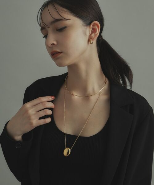 COCOSHNIK ONKITSCH / ココシュニックオンキッチュ ネックレス・ペンダント・チョーカー | シルバー ホロウオーバルシェイプネックレスL GP | 詳細11