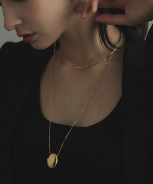 COCOSHNIK ONKITSCH / ココシュニックオンキッチュ ネックレス・ペンダント・チョーカー | シルバー ホロウオーバルシェイプネックレスL GP | 詳細13